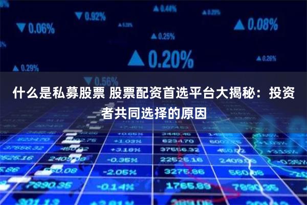 什么是私募股票 股票配资首选平台大揭秘:投资者共同选择的原因
